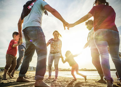 Children, youth and families in a circle 