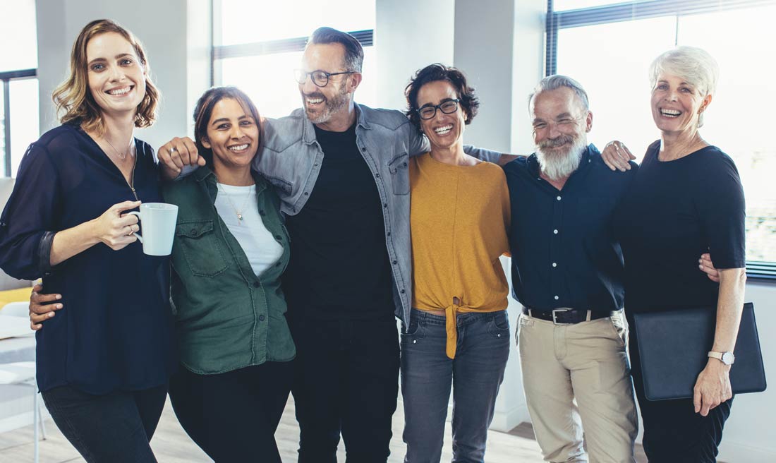 Therapists standing together