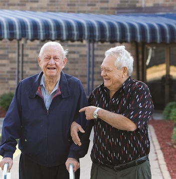 Tom and Jose walking.