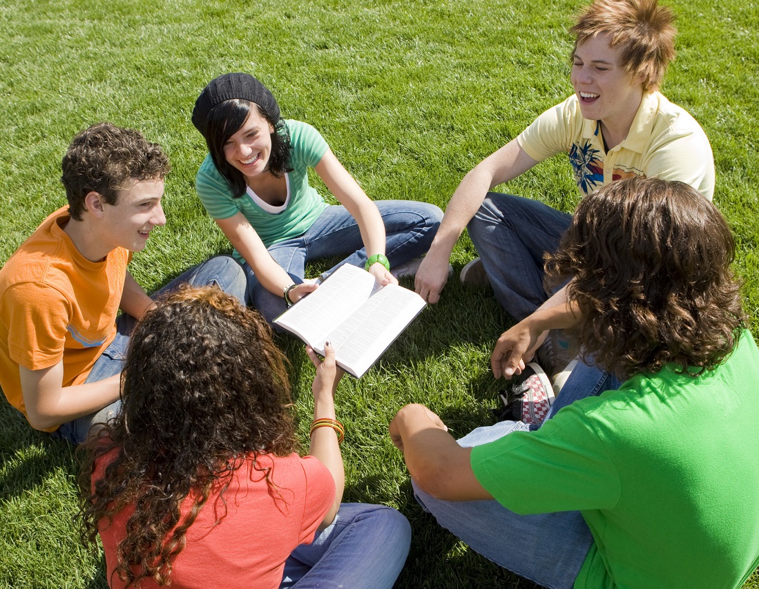 Teens in a circle