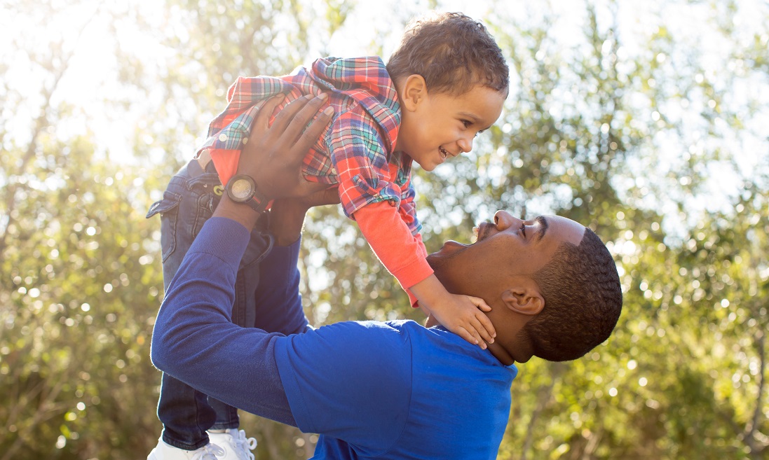 man with foster son