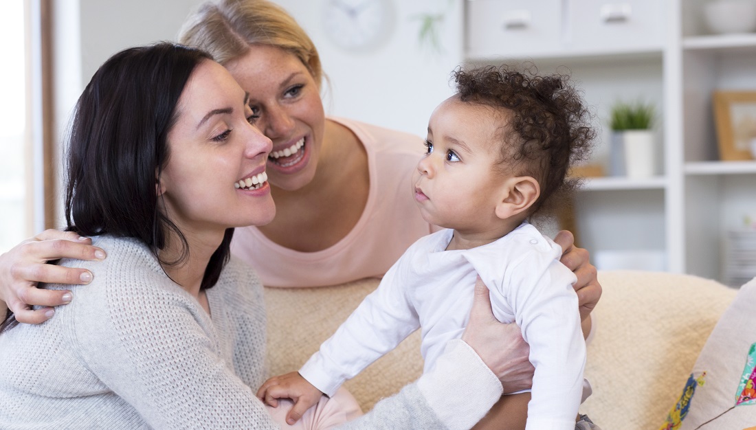 woman holding baby