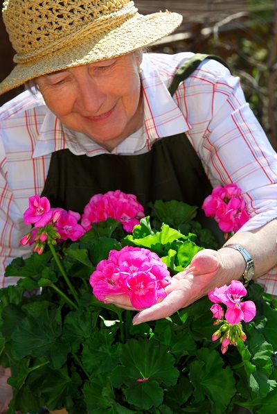 woman gardening