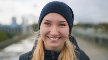 young woman smiling